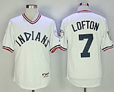 Cleveland Indians #7 Kenny Lofton White Throwback Jersey,baseball caps,new era cap wholesale,wholesale hats
